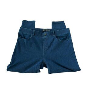 Betabrand Womens Blue Denim Pull On Jeggings Skinny Leg Stretch Size PXL‎